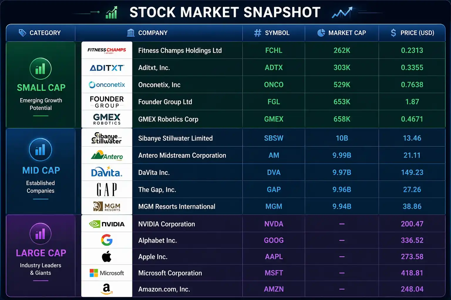 Types of stock